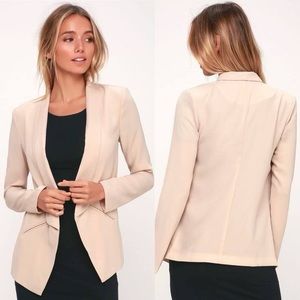 Lulu’s Beige Miss Punctuality Blazer
